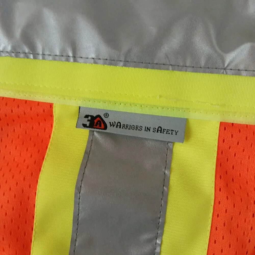 3A hi-visibility orange mesh safety vest M-XL expandable PV1500 class 2 107/207